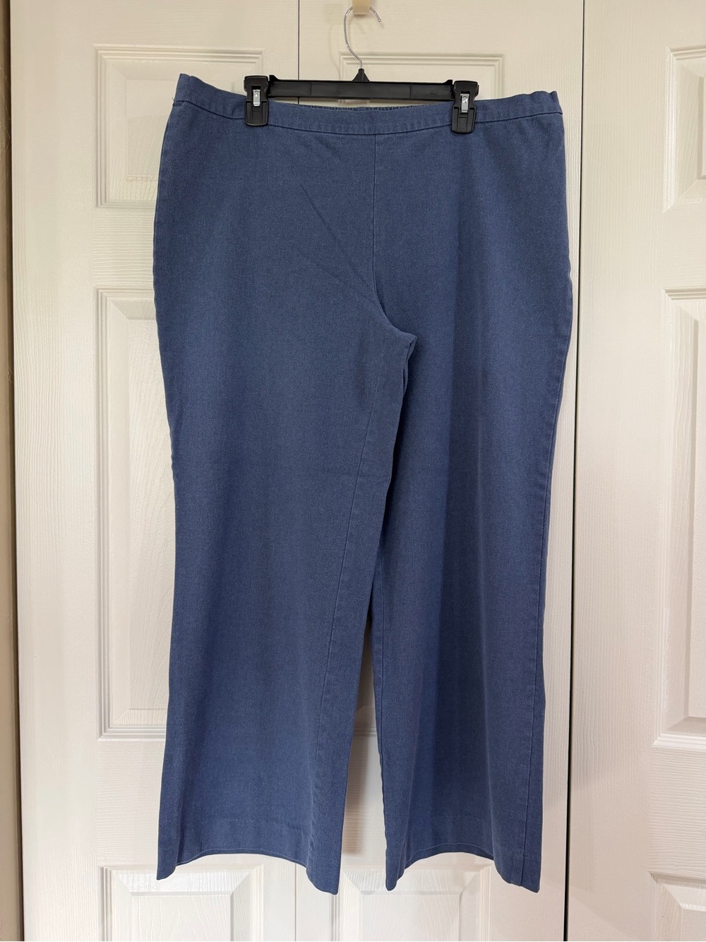 Isaac Mizrahi Blue Straight-Leg Pull-On Pants Size 20W